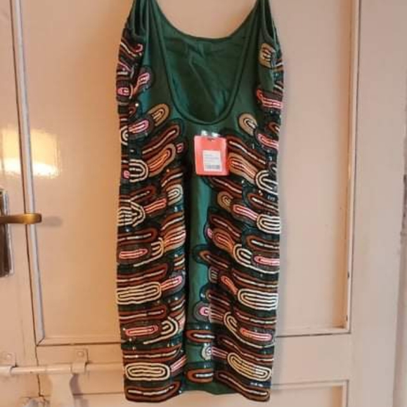 New Pia Pauro Embroidered Mini Dress with Tags - Picture 7 of 16